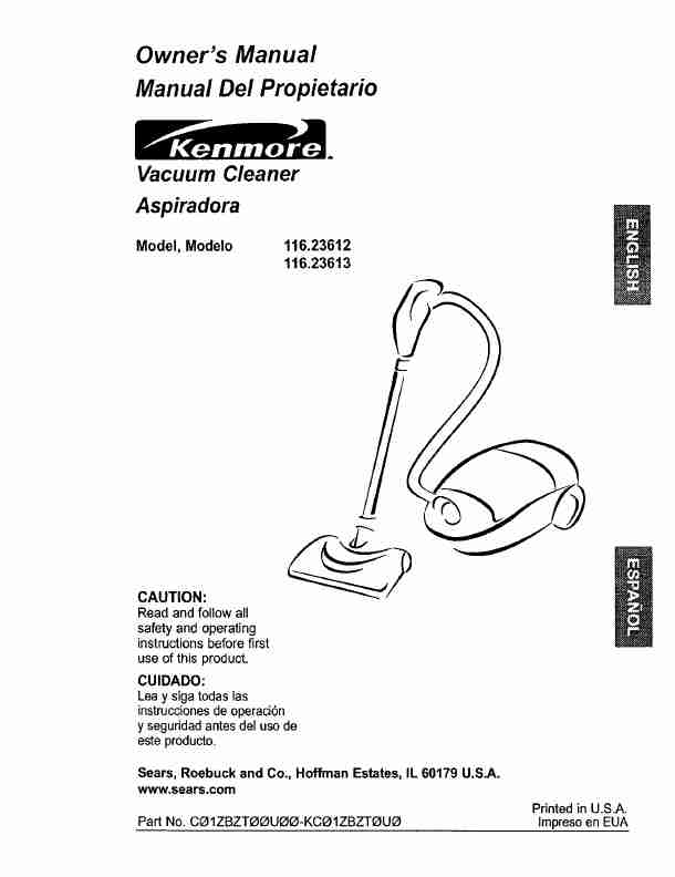 Kenmore Vacuum Cleaner 116_23612-page_pdf